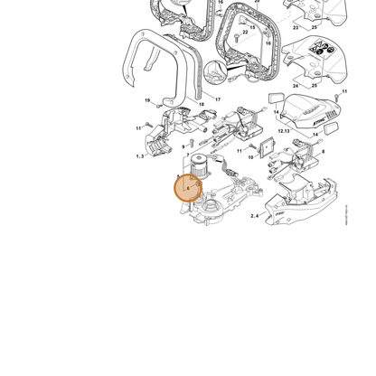 STIHL part 4869-162-1100 — IPL diagram snippet (6x zoom, amber highlight)