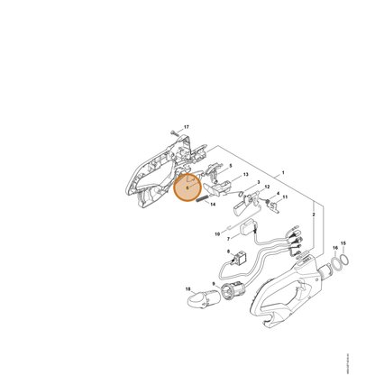 STIHL part 4869-182-0800 — IPL diagram snippet (6x zoom, amber highlight)