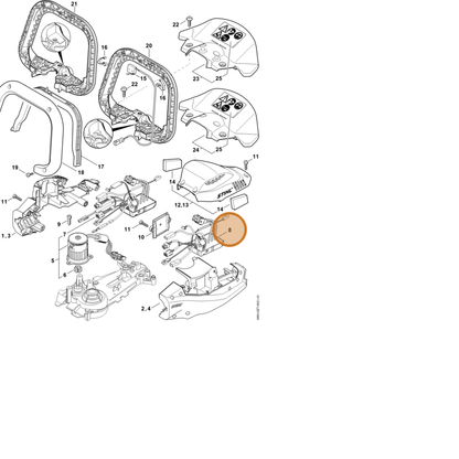 STIHL part 4869-430-1400 — IPL diagram snippet (6x zoom, amber highlight)