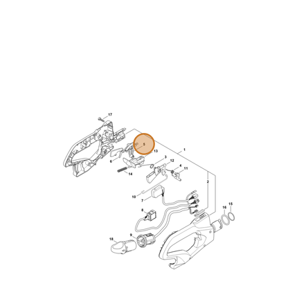 STIHL part 4869-430-3400 — IPL diagram snippet (6x zoom, amber highlight)
