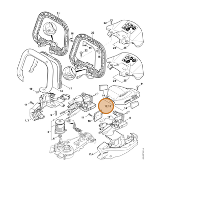 STIHL part 4869-600-3503 — IPL diagram snippet (6x zoom, amber highlight)
