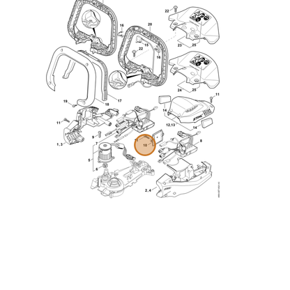 STIHL part 4869-602-0900 — IPL diagram snippet (6x zoom, amber highlight)