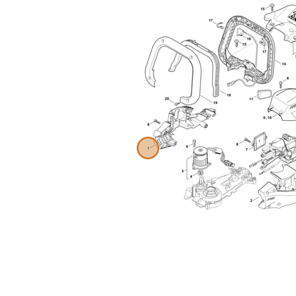 STIHL part 4869-602-1204 — IPL diagram snippet (6x zoom, amber highlight)