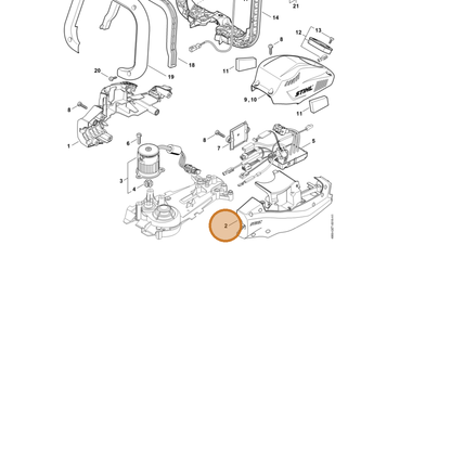 STIHL part 4869-602-1205 — IPL diagram snippet (6x zoom, amber highlight)