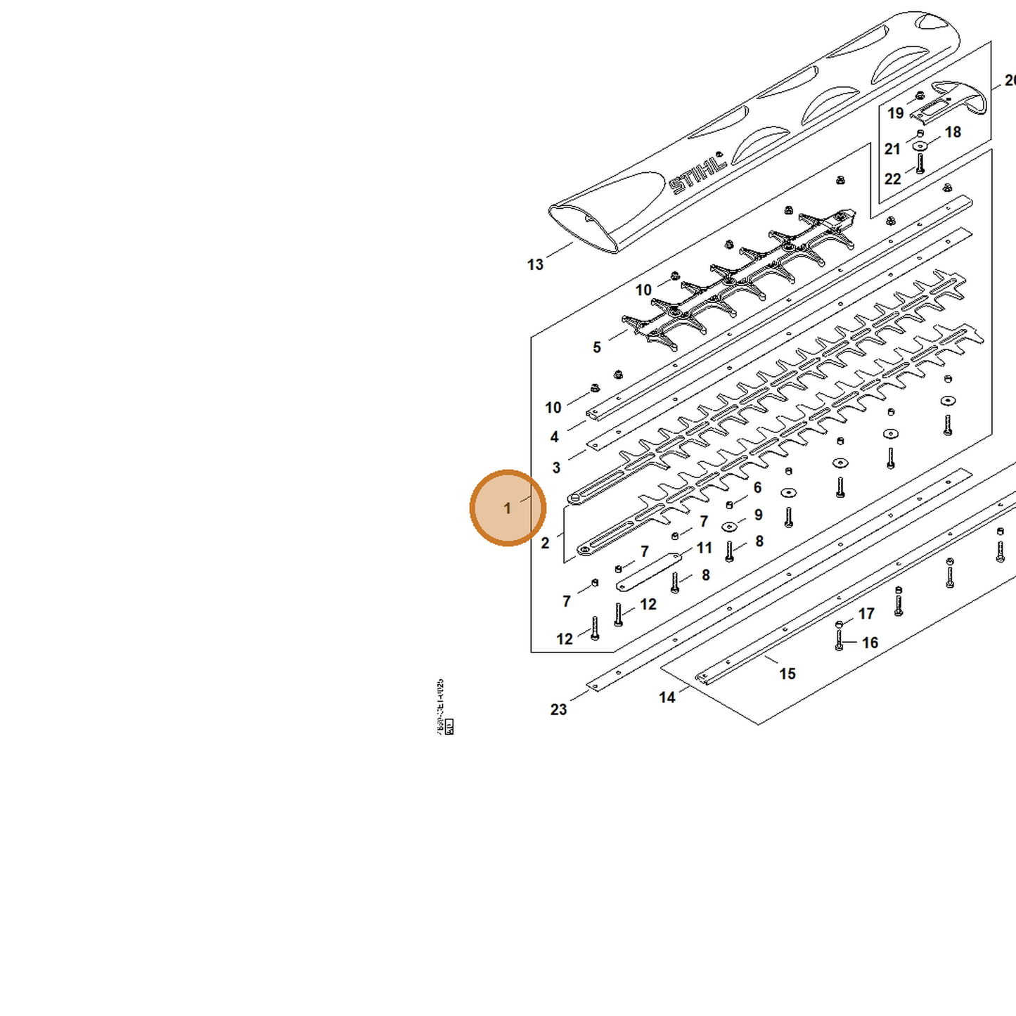 STIHL part 4869-710-5903 — IPL diagram snippet (6x zoom, amber highlight)