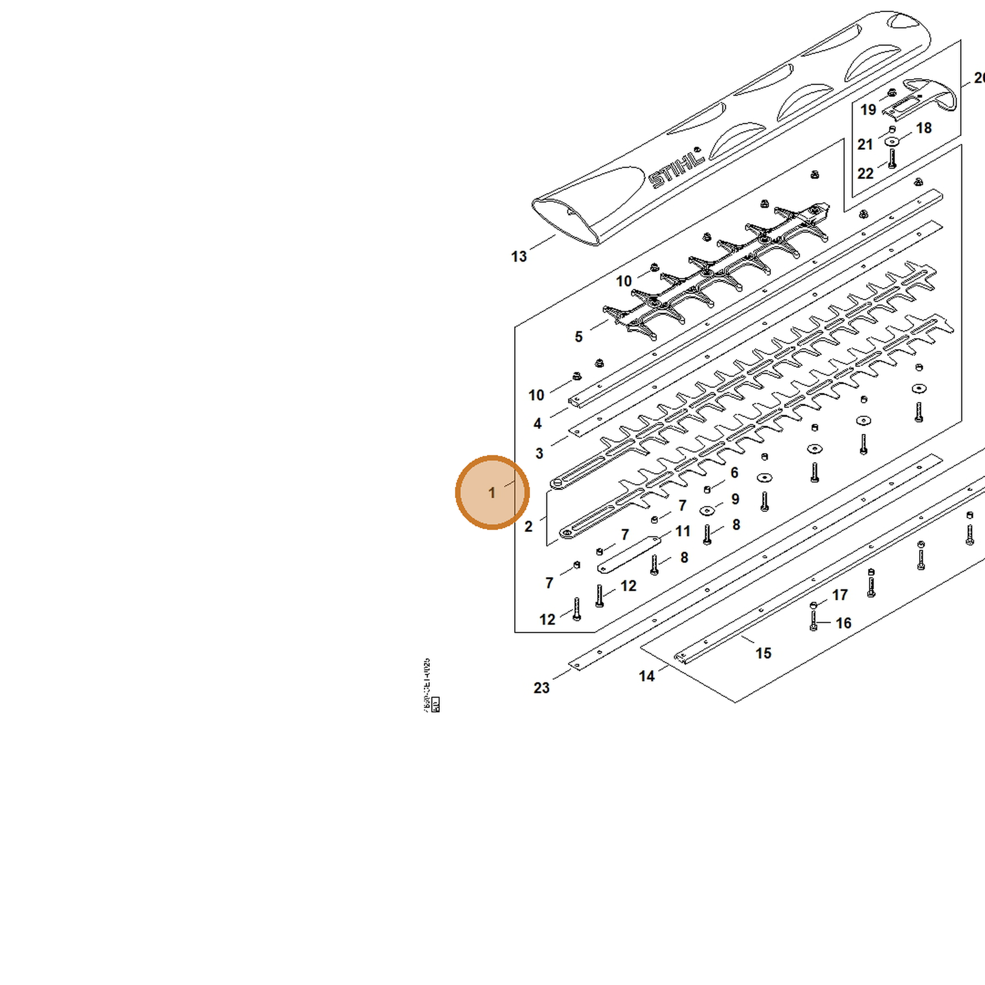 STIHL part 4869-710-5903 — IPL diagram snippet (6x zoom, amber highlight)