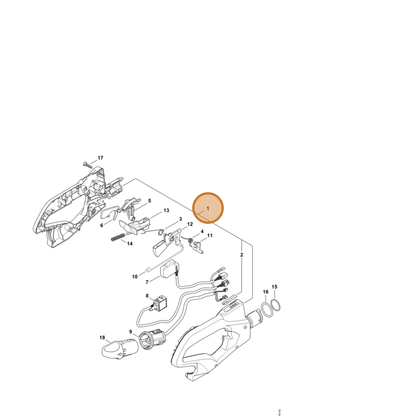 STIHL part 4869-790-0600 — IPL diagram snippet (6x zoom, amber highlight)