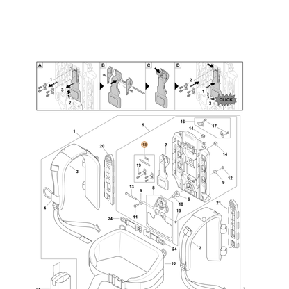 STIHL part 4871-007-1002 — IPL diagram snippet (6x zoom, amber highlight)