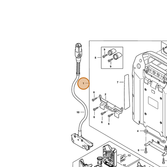 STIHL part 4871-400-6511 — IPL diagram snippet (6x zoom, amber highlight)