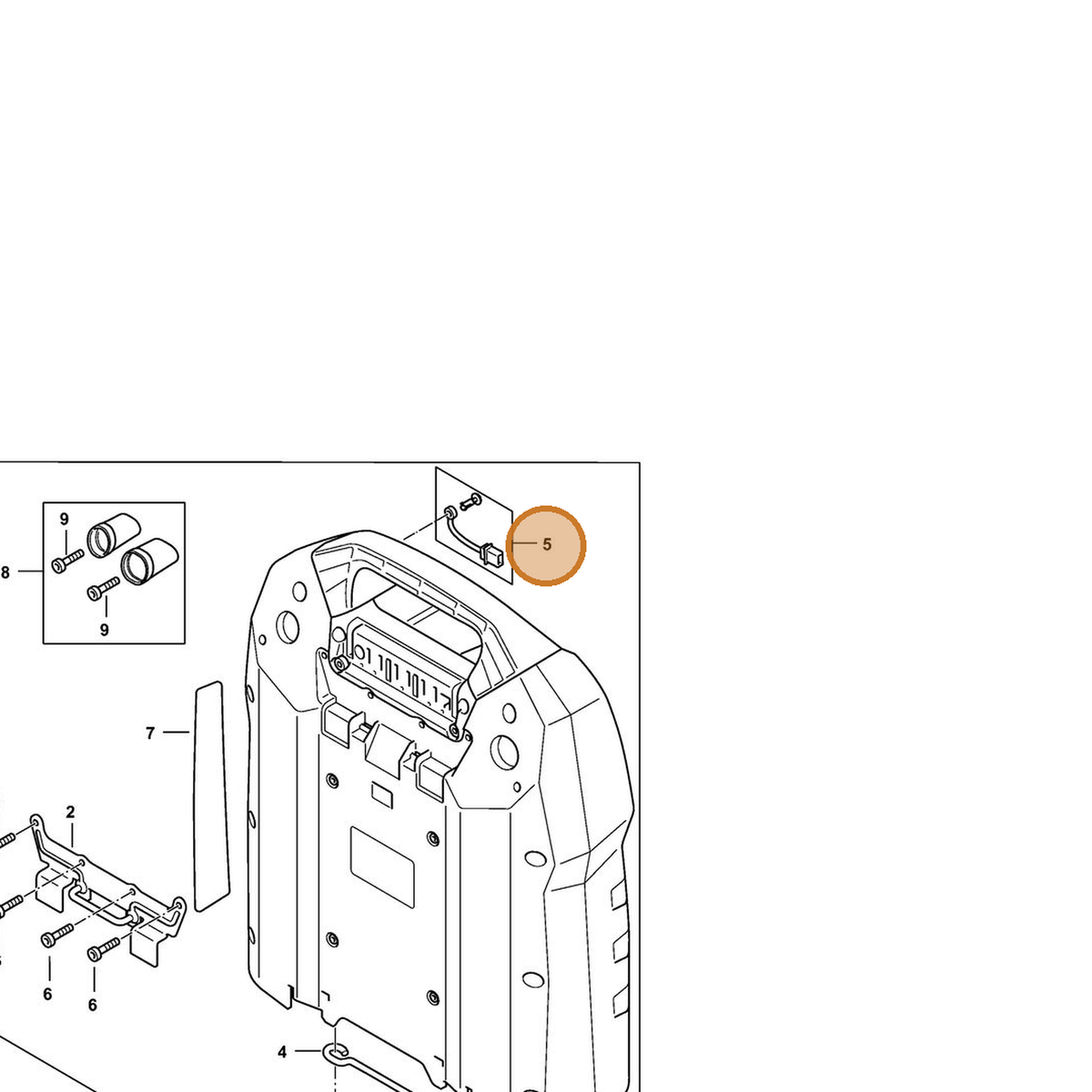 STIHL part 4871-430-4800 — IPL diagram snippet (6x zoom, amber highlight)