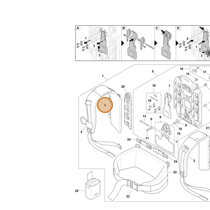 STIHL part 4871-490-1300 — IPL diagram snippet (6x zoom, amber highlight)