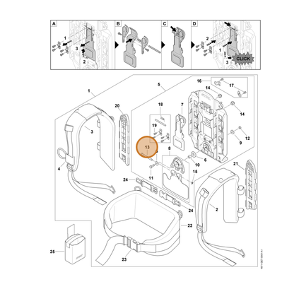 STIHL part 4871-718-8400 — IPL diagram snippet (6x zoom, amber highlight)