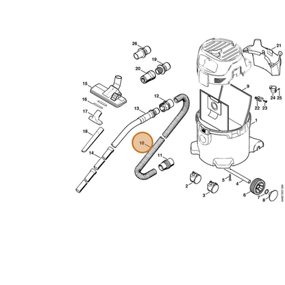 STIHL part 4901-500-0504 — IPL diagram snippet (6x zoom, amber highlight)