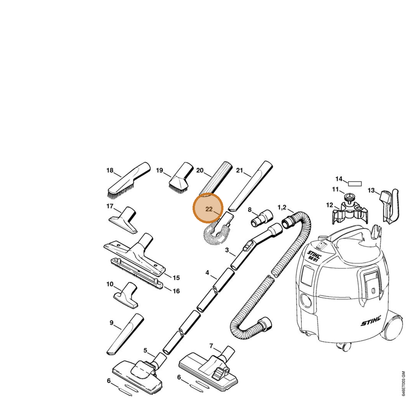 STIHL part 4901-500-2600 — IPL diagram snippet (6x zoom, amber highlight)