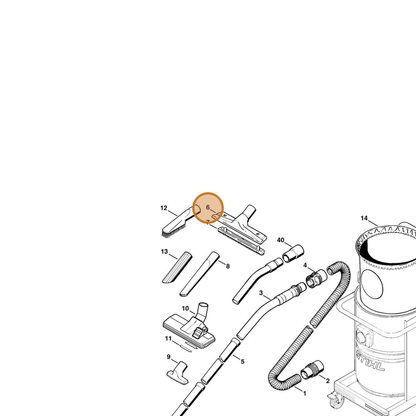 STIHL part 4901-500-2700 — IPL diagram snippet (6x zoom, amber highlight)