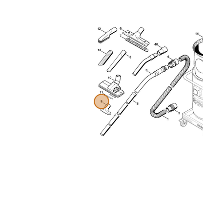 STIHL part 4901-502-2300 — IPL diagram snippet (6x zoom, amber highlight)