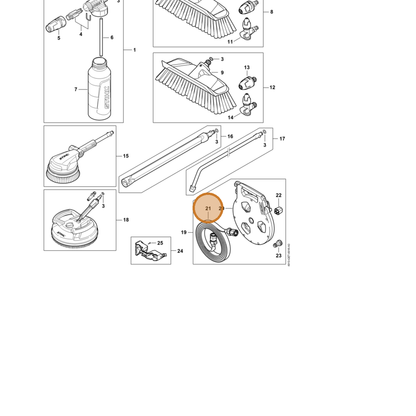 STIHL part 4910-500-8700 — IPL diagram snippet (6x zoom, amber highlight)