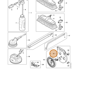 STIHL part 4910-500-8800 — IPL diagram snippet (6x zoom, amber highlight)