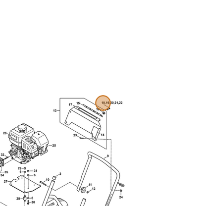 STIHL part 4925-502-1003 — IPL diagram snippet (6x zoom, amber highlight)