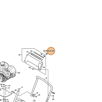 STIHL part 4925-502-1006 — IPL diagram snippet (6x zoom, amber highlight)