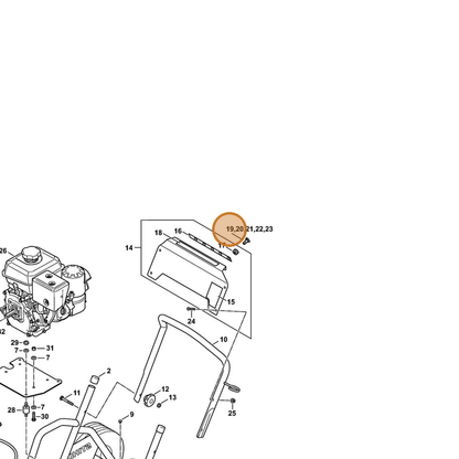 STIHL part 4925-502-1007 — IPL diagram snippet (6x zoom, amber highlight)
