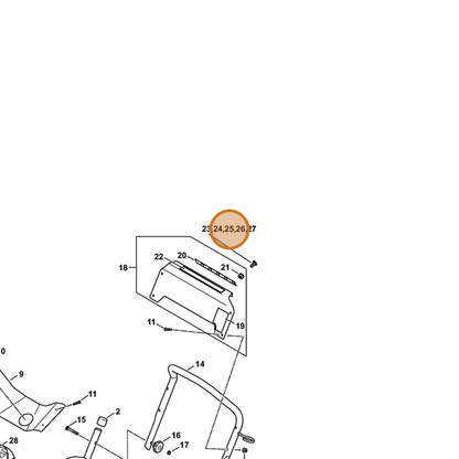 STIHL part 4925-502-1013 — IPL diagram snippet (6x zoom, amber highlight)