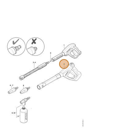 STIHL part 4930-500-1307 — IPL diagram snippet (6x zoom, amber highlight)