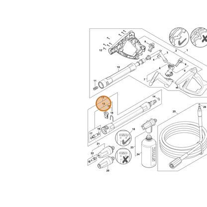 STIHL part 4930-500-6300 — IPL diagram snippet (6x zoom, amber highlight)