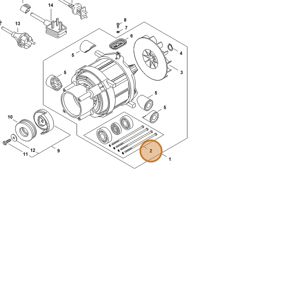 STIHL part 4950-007-1010 — IPL diagram snippet (6x zoom, amber highlight)