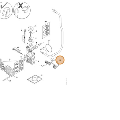 STIHL part 4950-430-0503 — IPL diagram snippet (6x zoom, amber highlight)