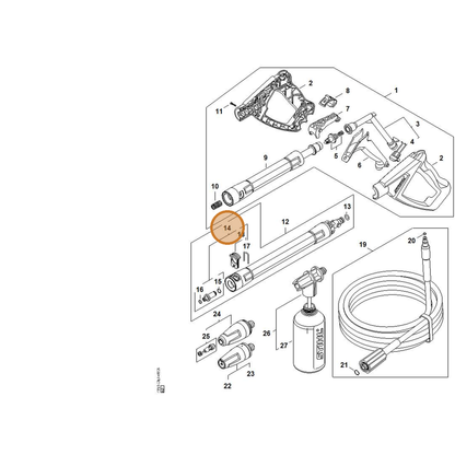 STIHL part 4950-500-6309 — IPL diagram snippet (6x zoom, amber highlight)