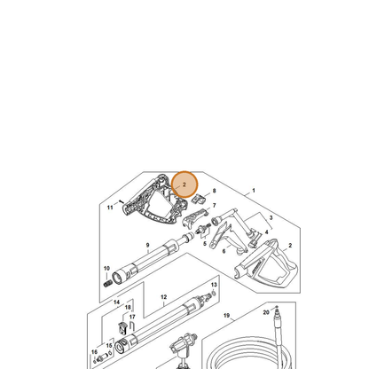 STIHL part 4950-500-6602 — IPL diagram snippet (6x zoom, amber highlight)