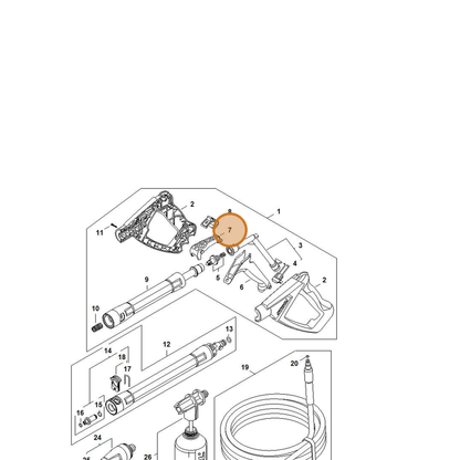 STIHL part 4950-502-1502 — IPL diagram snippet (6x zoom, amber highlight)
