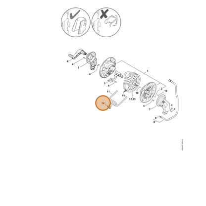 STIHL part 4950-678-2000 — IPL diagram snippet (6x zoom, amber highlight)