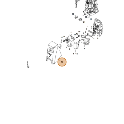 STIHL part 4950-700-2105 — IPL diagram snippet (6x zoom, amber highlight)