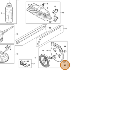STIHL part 4950-700-7302 — IPL diagram snippet (6x zoom, amber highlight)