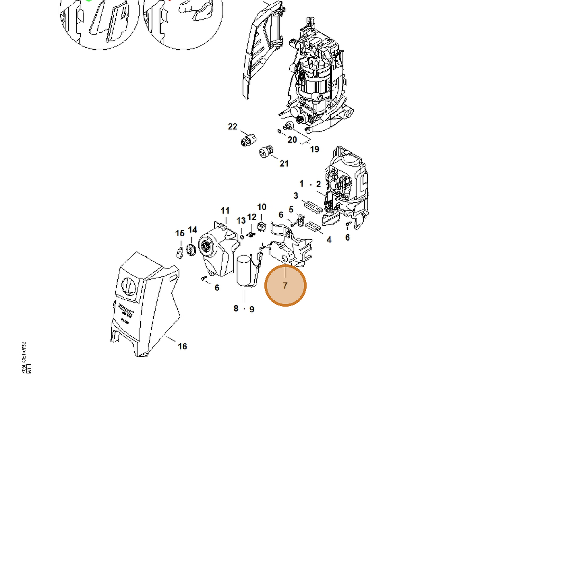 STIHL part 4950-706-0702 — IPL diagram snippet (6x zoom, amber highlight)