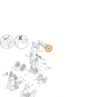 STIHL part 4950-792-2401 — IPL diagram snippet (6x zoom, amber highlight)