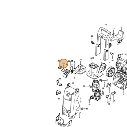 STIHL part 4951-432-1300 — IPL diagram snippet (6x zoom, amber highlight)