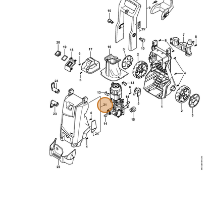 STIHL part 4951-790-5102 — IPL diagram snippet (6x zoom, amber highlight)