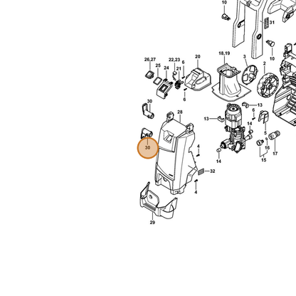 STIHL part 4951-792-2400 — IPL diagram snippet (6x zoom, amber highlight)