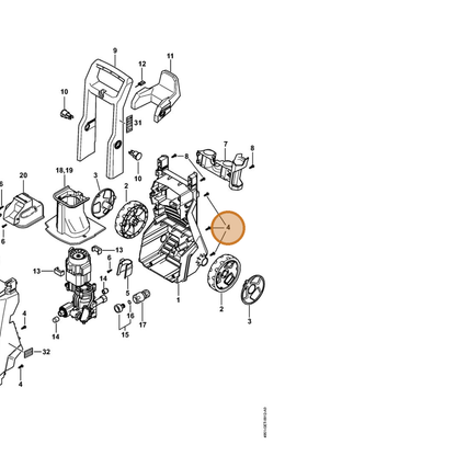 STIHL part 4951-951-2600 — IPL diagram snippet (6x zoom, amber highlight)