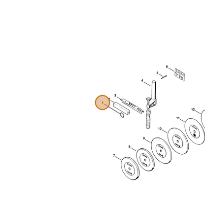STIHL part 5201-893-7800 — IPL diagram snippet (6x zoom, amber highlight)
