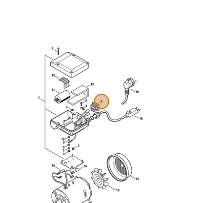 STIHL part 5203-430-0500 — IPL diagram snippet (6x zoom, amber highlight)