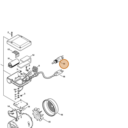 STIHL part 5203-440-2007 — IPL diagram snippet (6x zoom, amber highlight)