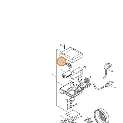 STIHL part 5203-605-0900 — IPL diagram snippet (6x zoom, amber highlight)