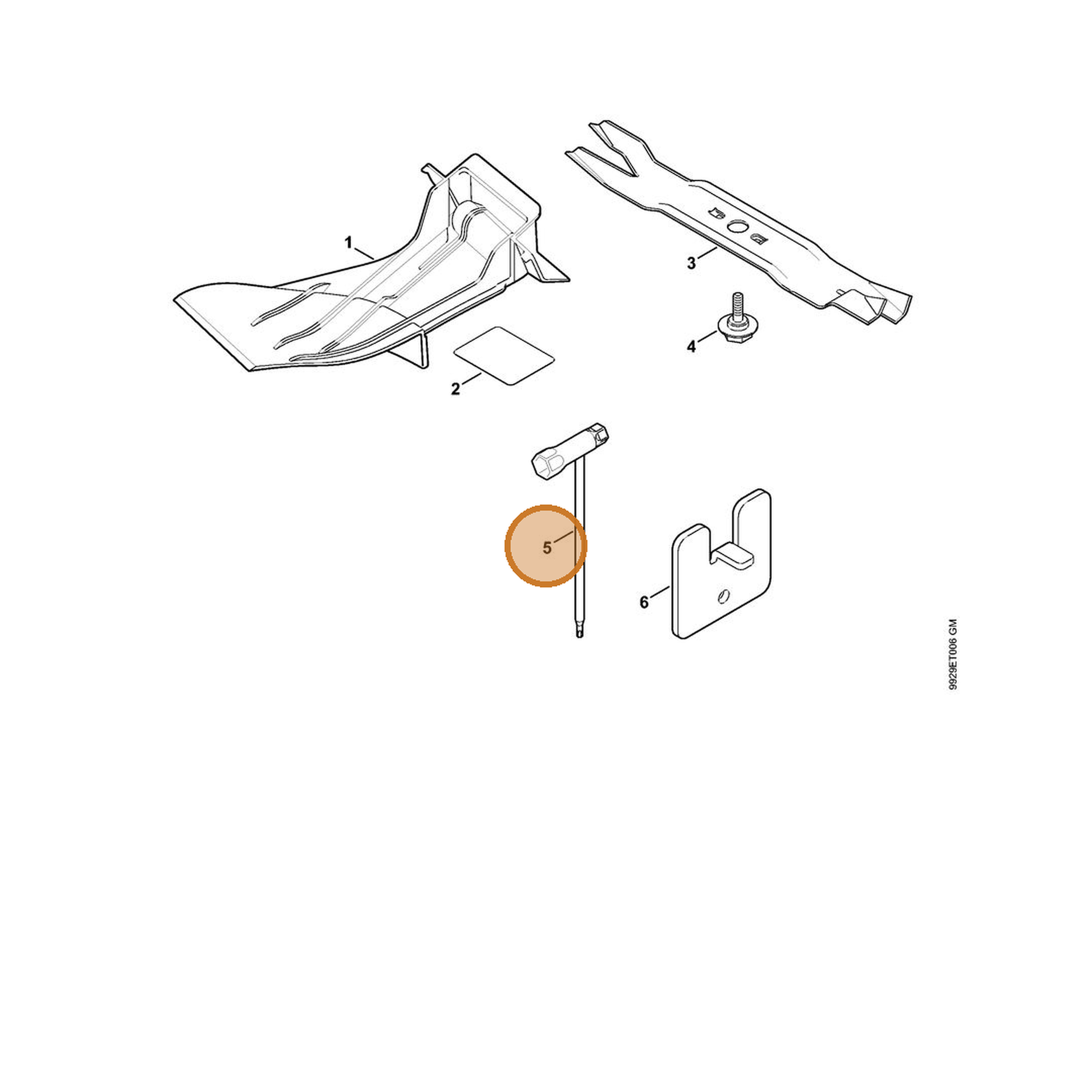 STIHL part 6012-890-3400 — IPL diagram snippet (6x zoom, amber highlight)