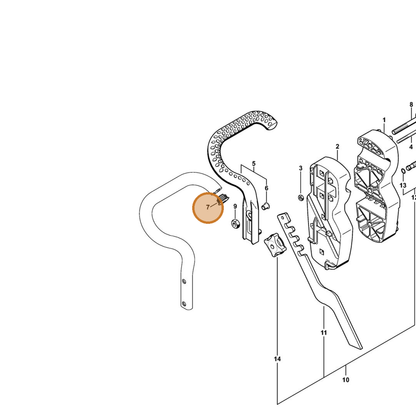 STIHL part 6101-703-2800 — IPL diagram snippet (6x zoom, amber highlight)