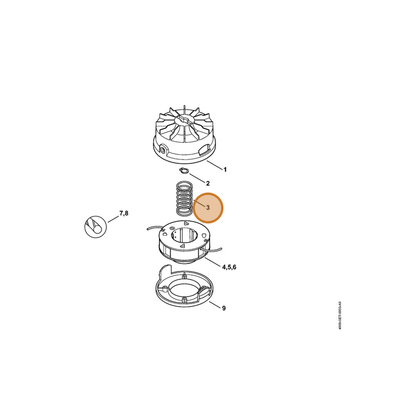STIHL part 6235-997-2200 — IPL diagram snippet (6x zoom, amber highlight)