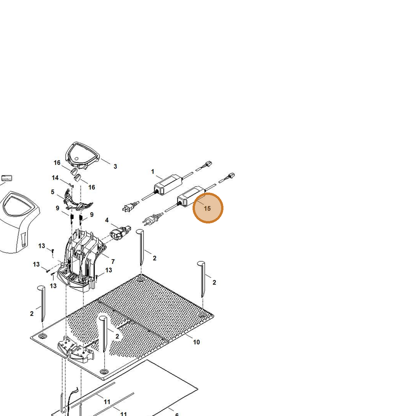 STIHL part 6301-400-8564 — IPL diagram snippet (6x zoom, amber highlight)
